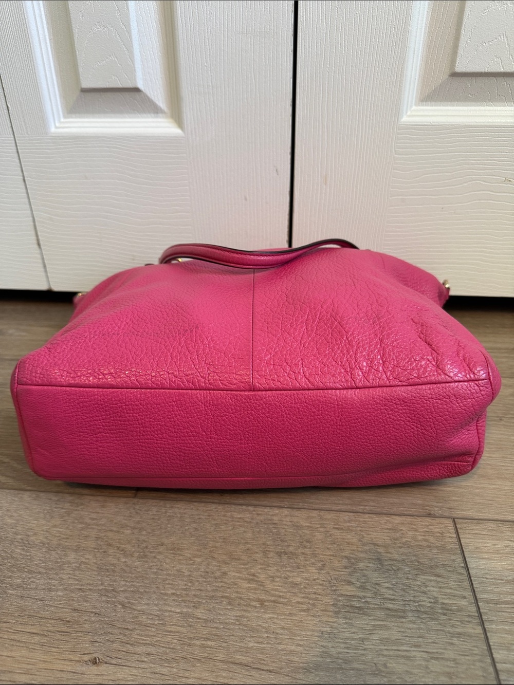 Authentic Coach Pink Pebbled Leather Tote Bag - Picture 9 of 16
